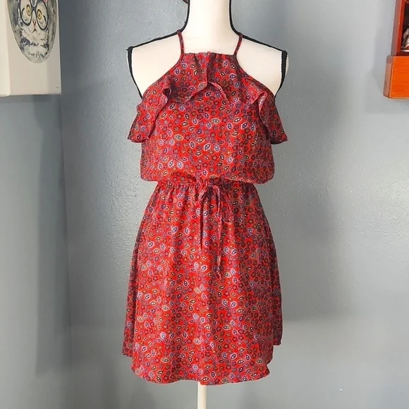 Boutique Boho Chic Red Paisley Sundress - Picture 2 of 6